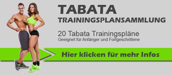 Trainingsplan Banner für Tabatatraining